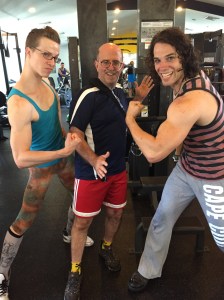 Two (very nice warm-hearted approachable) guys from the cast of Diamondstuds Burlesque.